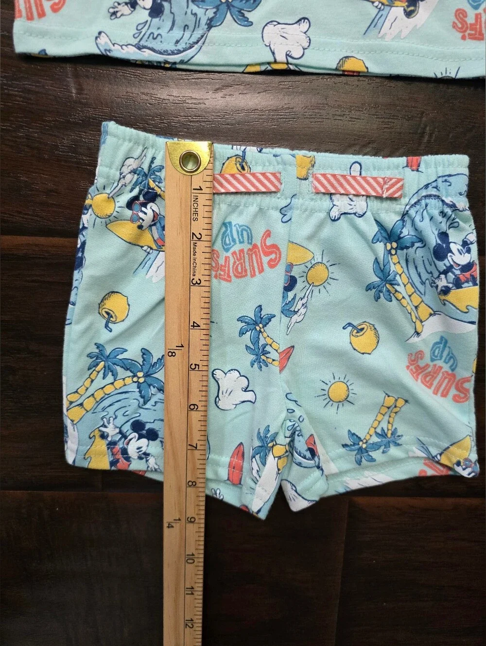 NWT Disney Mickey Mouse Surf Pajama Set Boys 3-6 Months